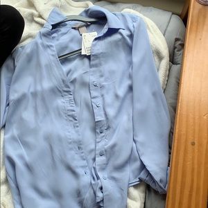 Light blue button down shirt